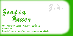 zsofia mauer business card